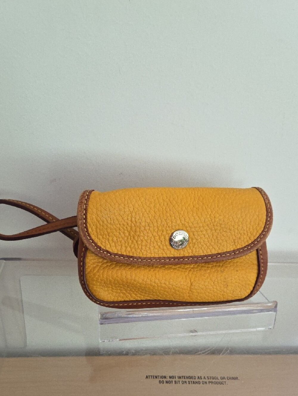 Dooney & Bourke Yellow and Brown Pebbled Leather Pouch Bundle, EUC - Picture 5 of 7